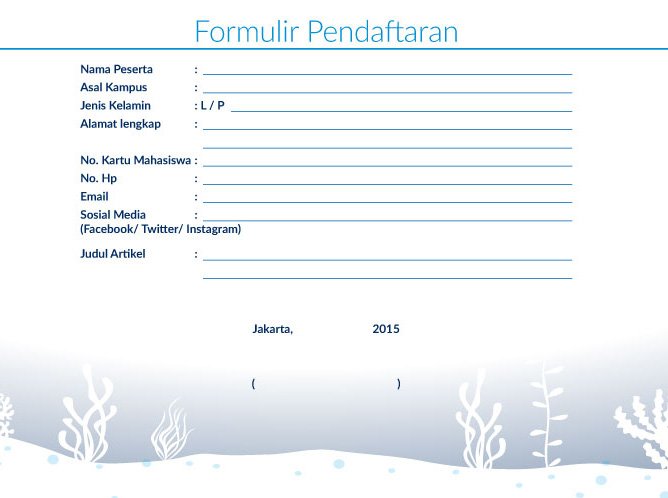Formulir Lomba Artikel